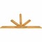 Ekena Millwork Saratoga Rough Sawn Timber Gable Bracket, Western Red Cedar, 72"W x 36"H x 2"D x 4"F, 12/12 Pitch GBW072X36X0204SAR00RWR - alternate 2